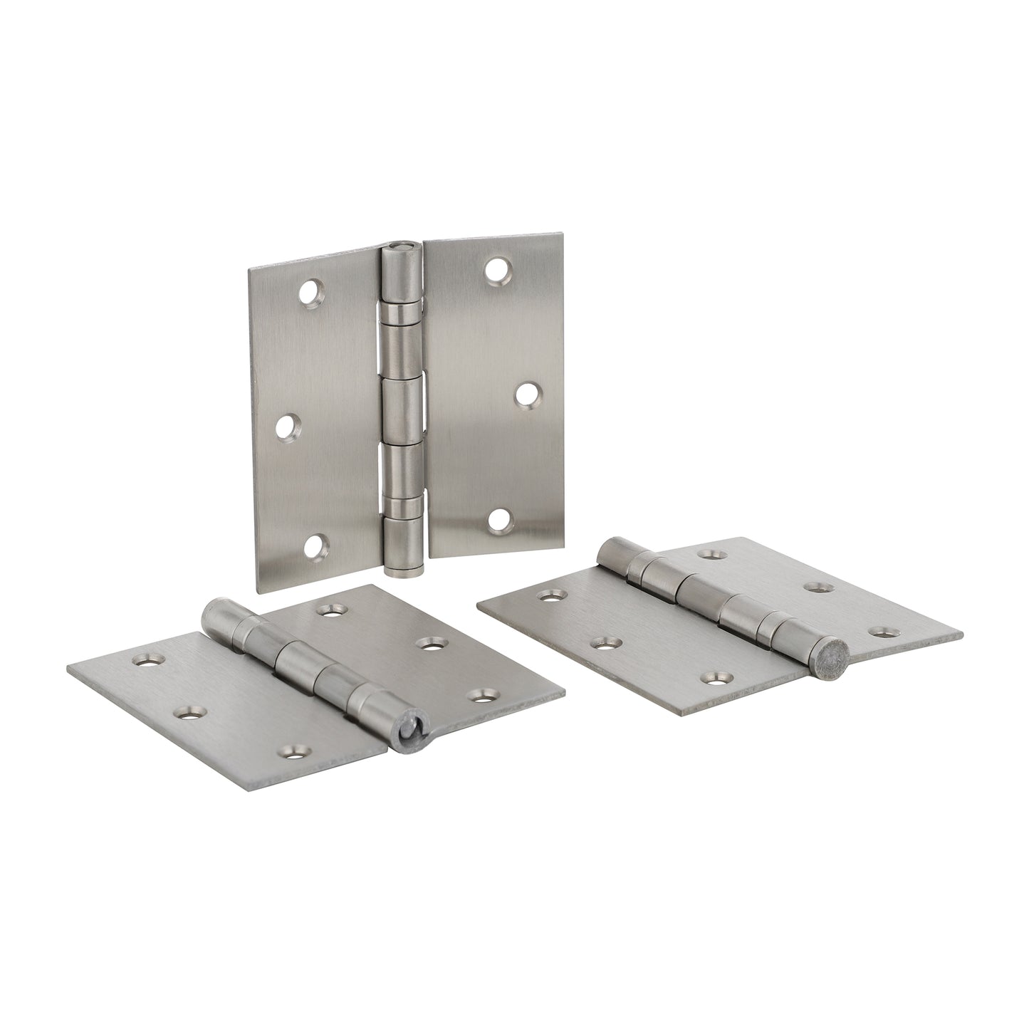 Pack 3 Bisagras Fierro Odis Con Rodamiento 3,5”×3,5”×2,2mm - Plata