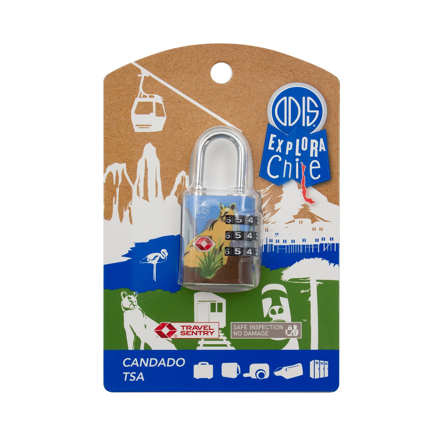 Candado Odis TSA Viaje Maleta 30mm Combinación Línea Explora - Patagonia