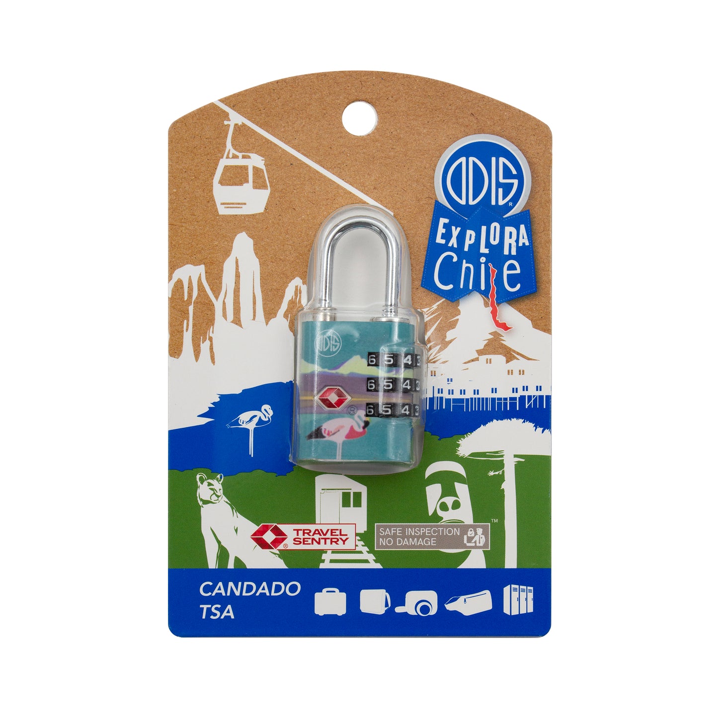 Candado Odis TSA Viaje Maleta 30mm con clave Línea Explora - San Pedro Atacama