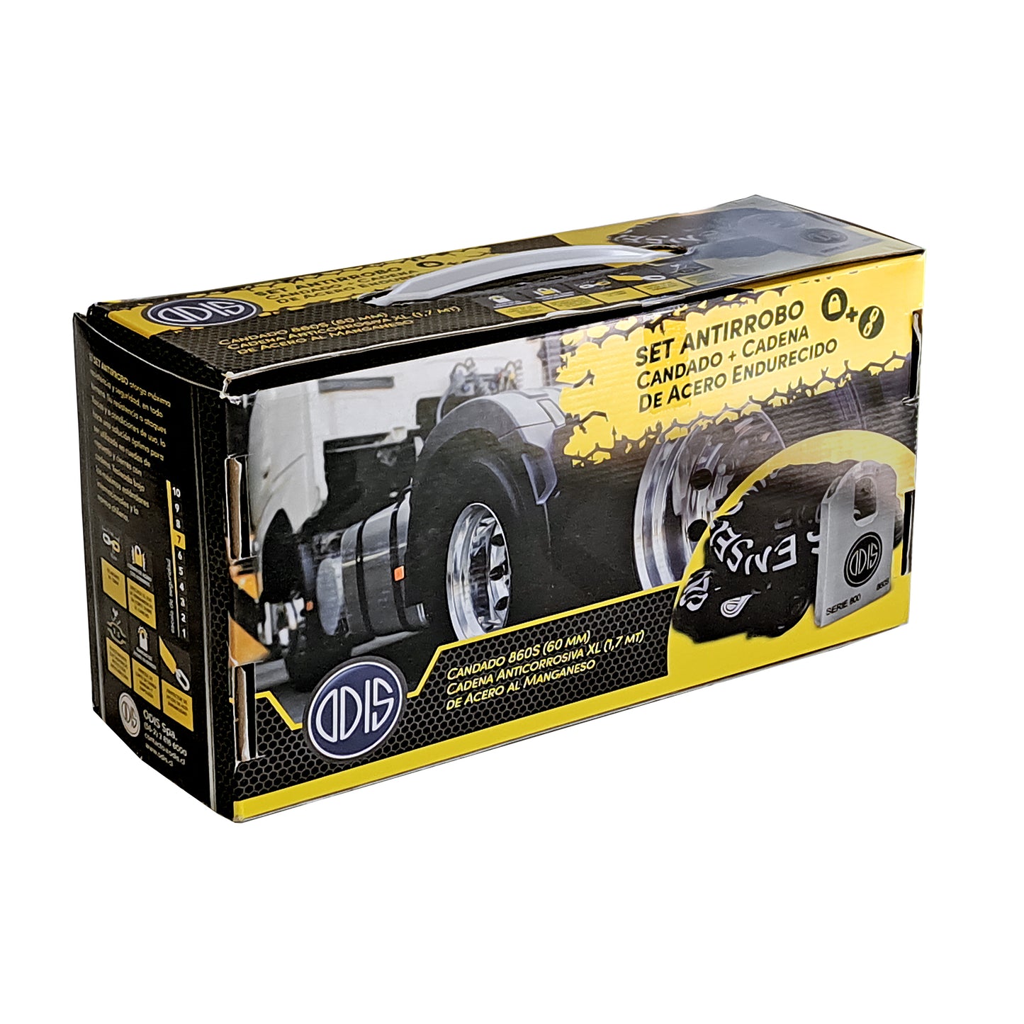 Kit Odis Camión Seguro: Candado 860s + Cadena 1,7m