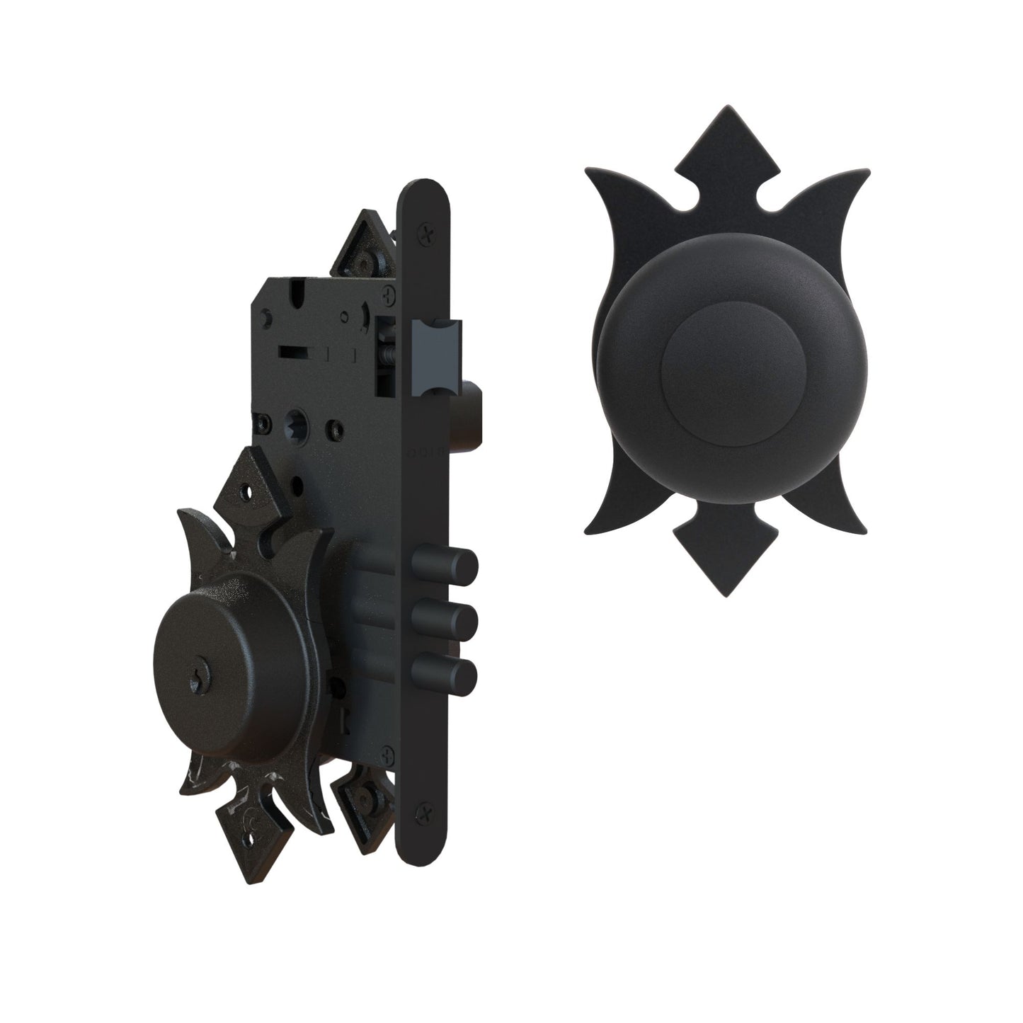 Kit Colonial: Cerradura Embutir Odis 216 Manilla Acceso + Perillón