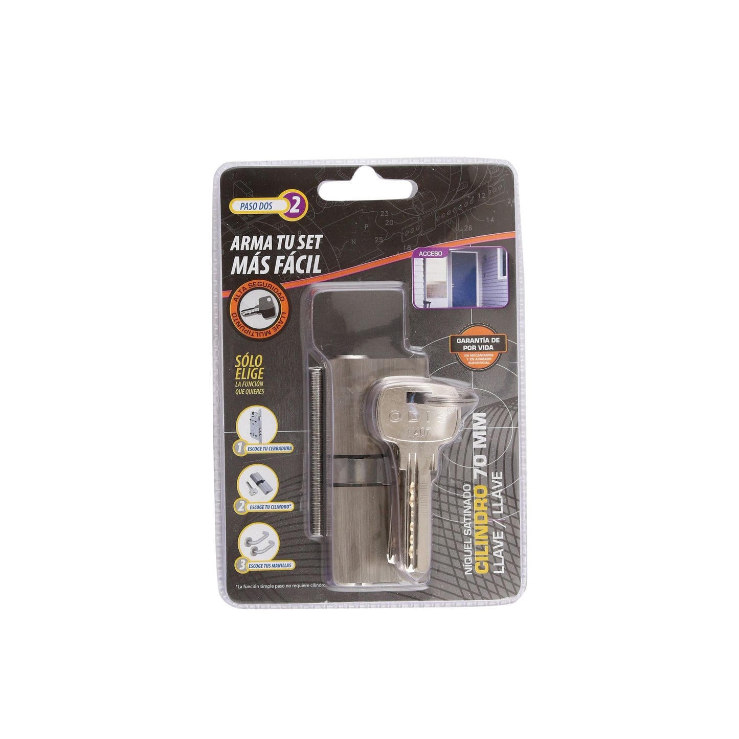 Cilindro Odis Llave-Llave Multipunto 70mm