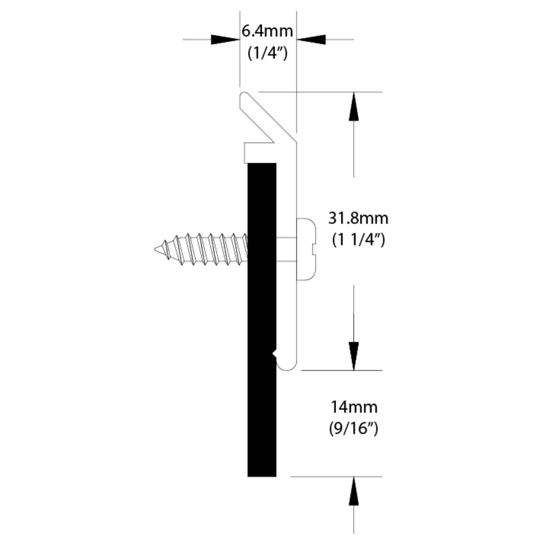 Sello Barra Puerta Inferior Sobreponer Odis aluminio blanco 1m