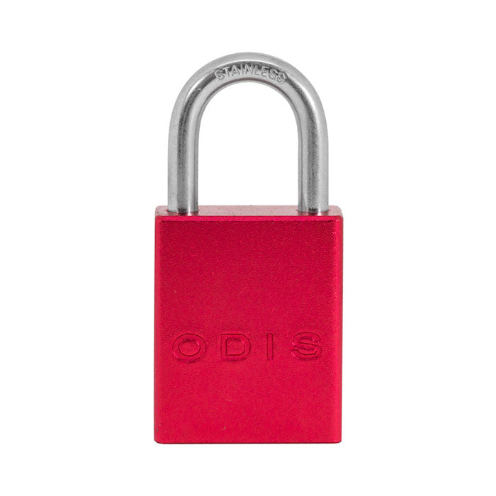 Candado Bloqueo Aluminio Odis 38mm - Rojo