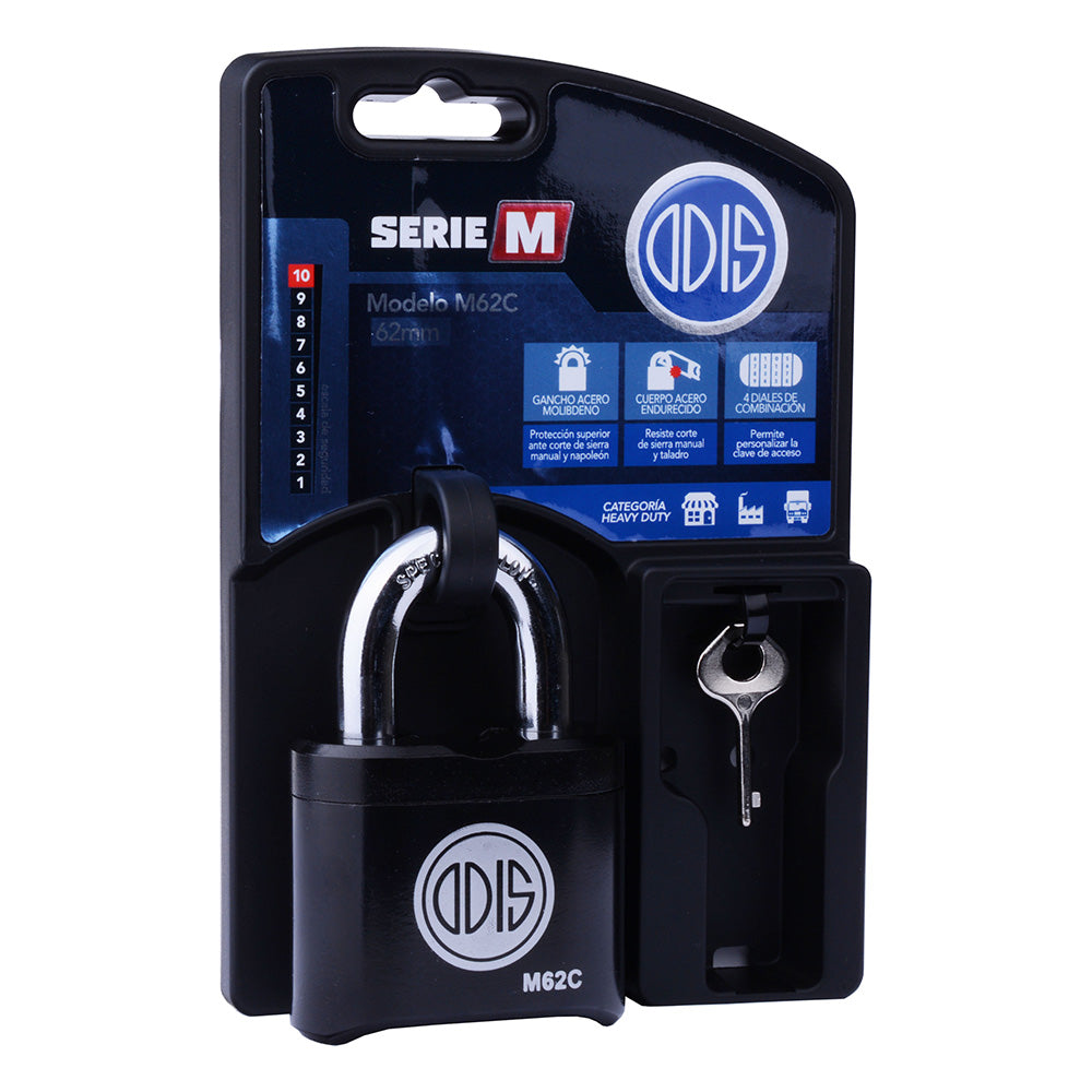 Candado Odis M62C 62mm con clave