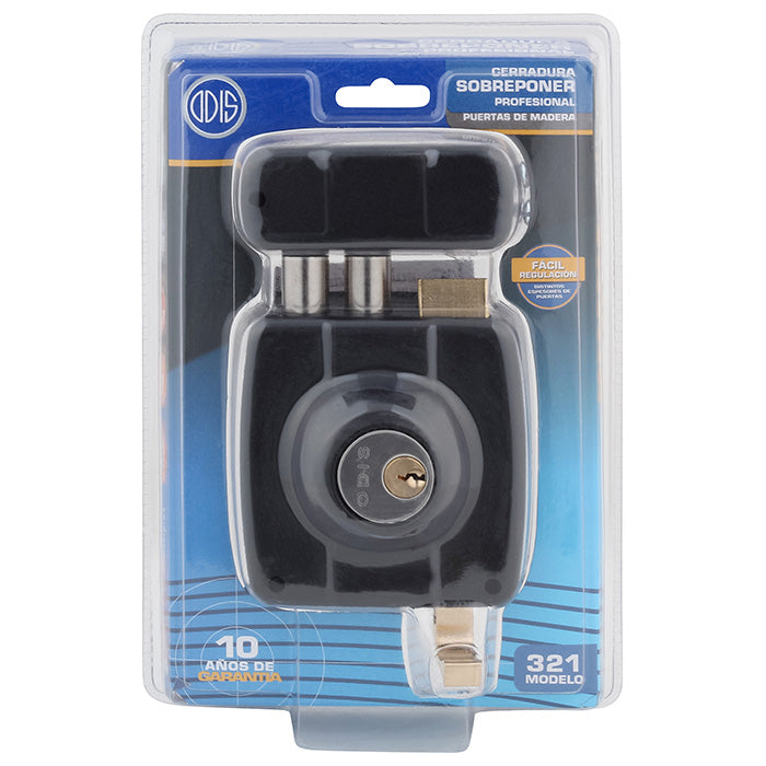 Cerradura Exterior Sobreponer Odis 321 Para Puertas de Madera