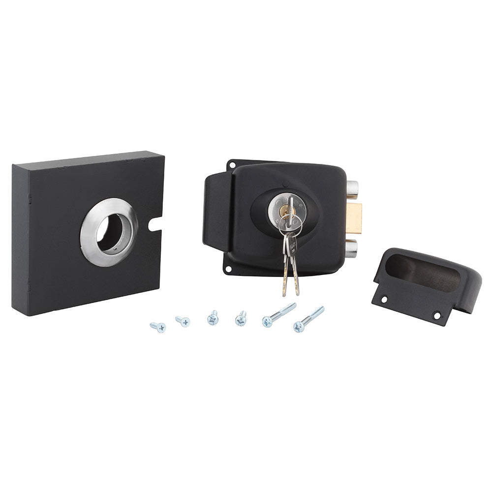 Cerradura Exterior Sobreponer Odis 773 con Caja Metálica para reja o puerta metálica