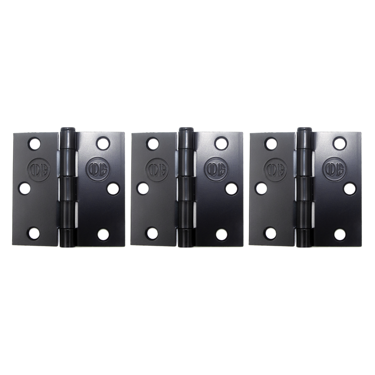 Pack 3 Bisagras Acero Odis 3”× 3”×2,0mm - Negro