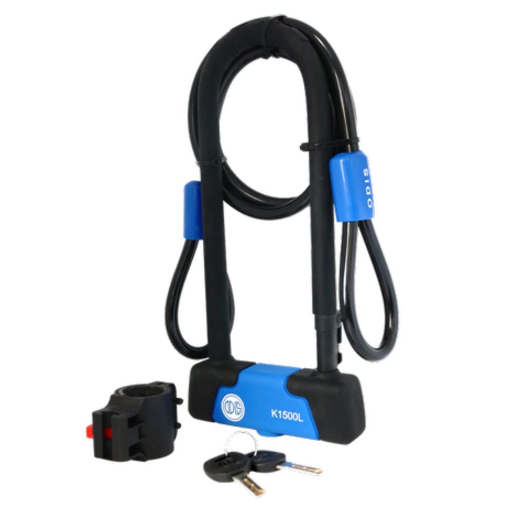 Pack Odis Bike: Candado Bicicleta U Lock K1500L + Cable 10mx1,2m