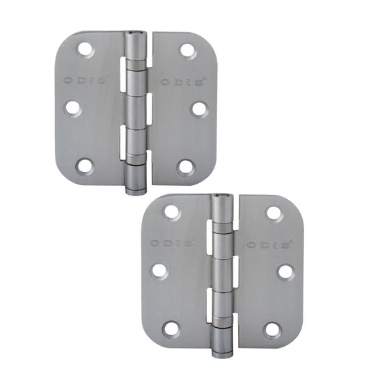 Pack 2 Bisagras Acero Odis 3''x3''x2.0mm Canto Redondo - Plata