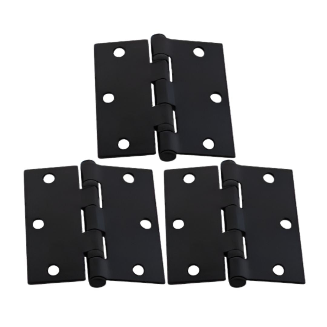 Pack 3 Bisagras Acero Odis 3,5”×3,5”×2,5mm- Negro