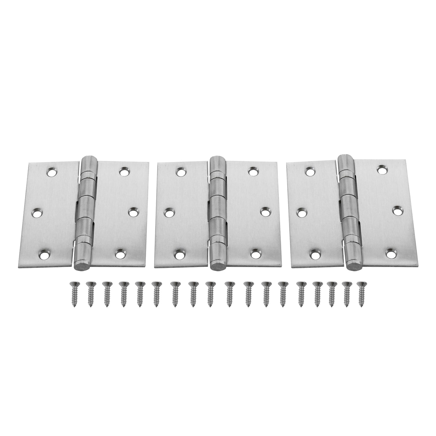 Pack 3 Bisagras Fierro Odis Con Rodamiento 3,5"3,5"2,2 mm canto recto - Plata