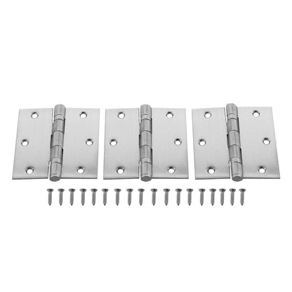 Pack 3 Bisagras Fierro Odis Con Rodamiento 3,5"3,5"2,2 mm canto recto - Plata