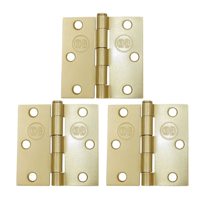 Pack 3 Bisagras Acero Odis 3”×3”×2,0mm - Bronce