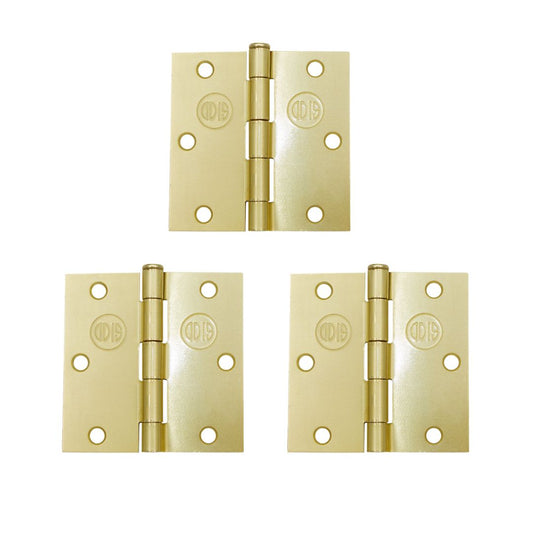 Pack 3 Bisagra Acero Odis 3,5”×3,5”×2,0mm - Bronce