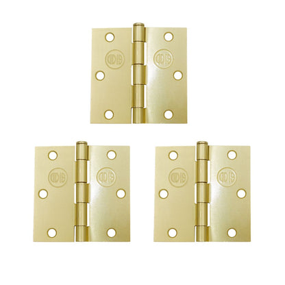 Pack 3 Bisagra Acero Odis 3,5”×3,5”×2,0mm - Bronce