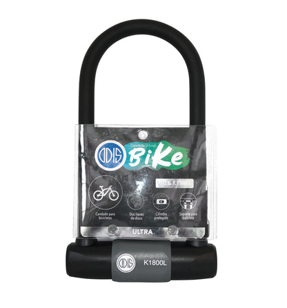 Candado Bicicleta U Lock Odis Bike K1800L 18x233mm Llave Disco