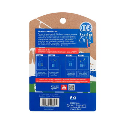 Candado Odis TSA Viaje Maleta  30mm Combinación Línea Explora - Patagonia