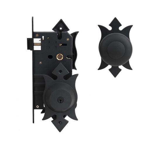 Kit Colonial: Cerradura Embutir Odis 226 Pomo Acceso + Perillón