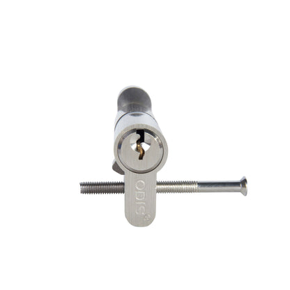 Cilindro Odis Llave-Llave Estándar 70mm Plata Satinado 6 Combinaciones