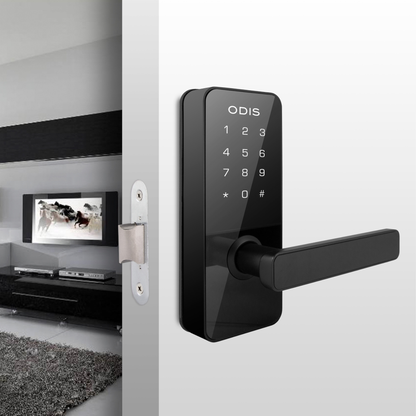 Cerradura Digital Odis 7700 Con Picaporte Manilla Reversible - Negro
