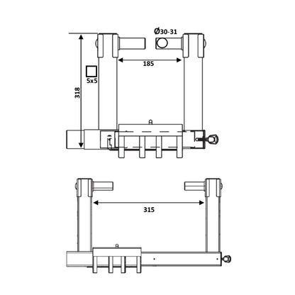 Traba Rueda Odis Titan W5800 para vehículo Azul- Negro