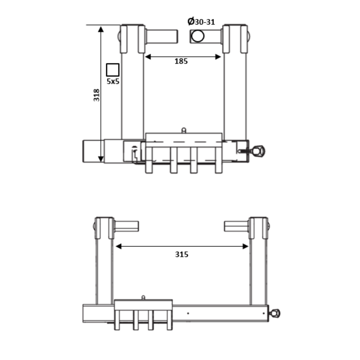 Traba Rueda Odis Titan W5800 Amarillo - Negro