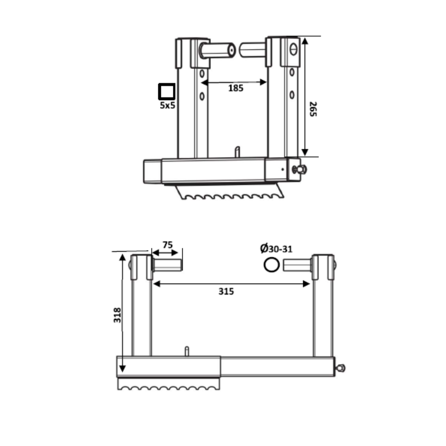 Traba Rueda Odis W5500 Amarillo - Negro