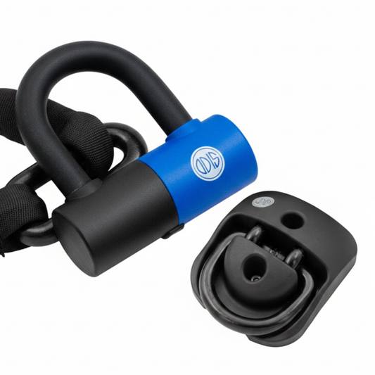 Kit Moto Odis: Candado ULock + Cadena 14mm X 1.70mt con Soporte a piso