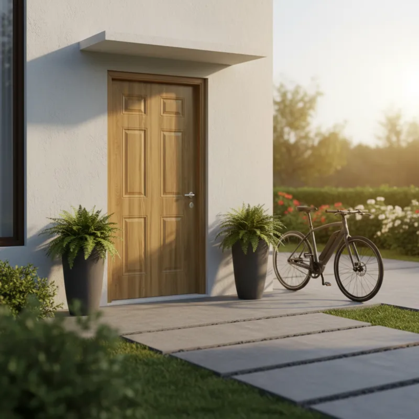 Puerta Residencial Metálica Odis Línea Home Maple 85 x 200 cm