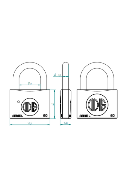 Candado Odis L60 60mm