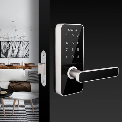 Cerradura Digital Odis 7700 Con Picaporte Manilla Reversible - Plata