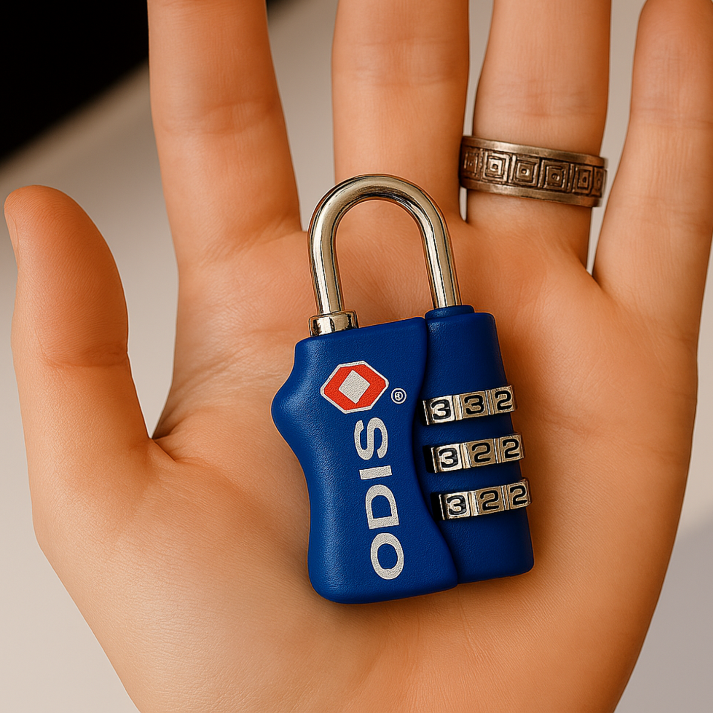 Candado Odis TSA Maleta Viaje 33mm con clave - Azul
