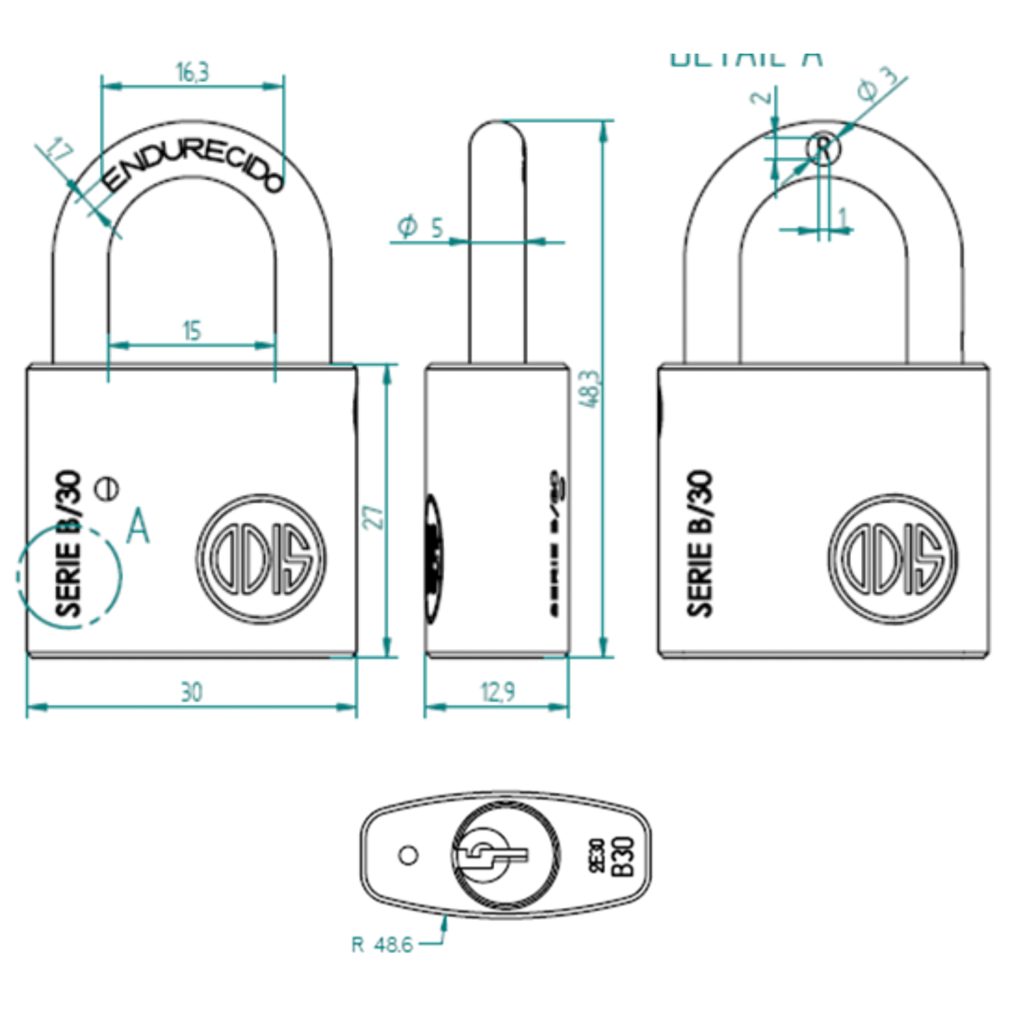 Candado Odis Serie B 30mm