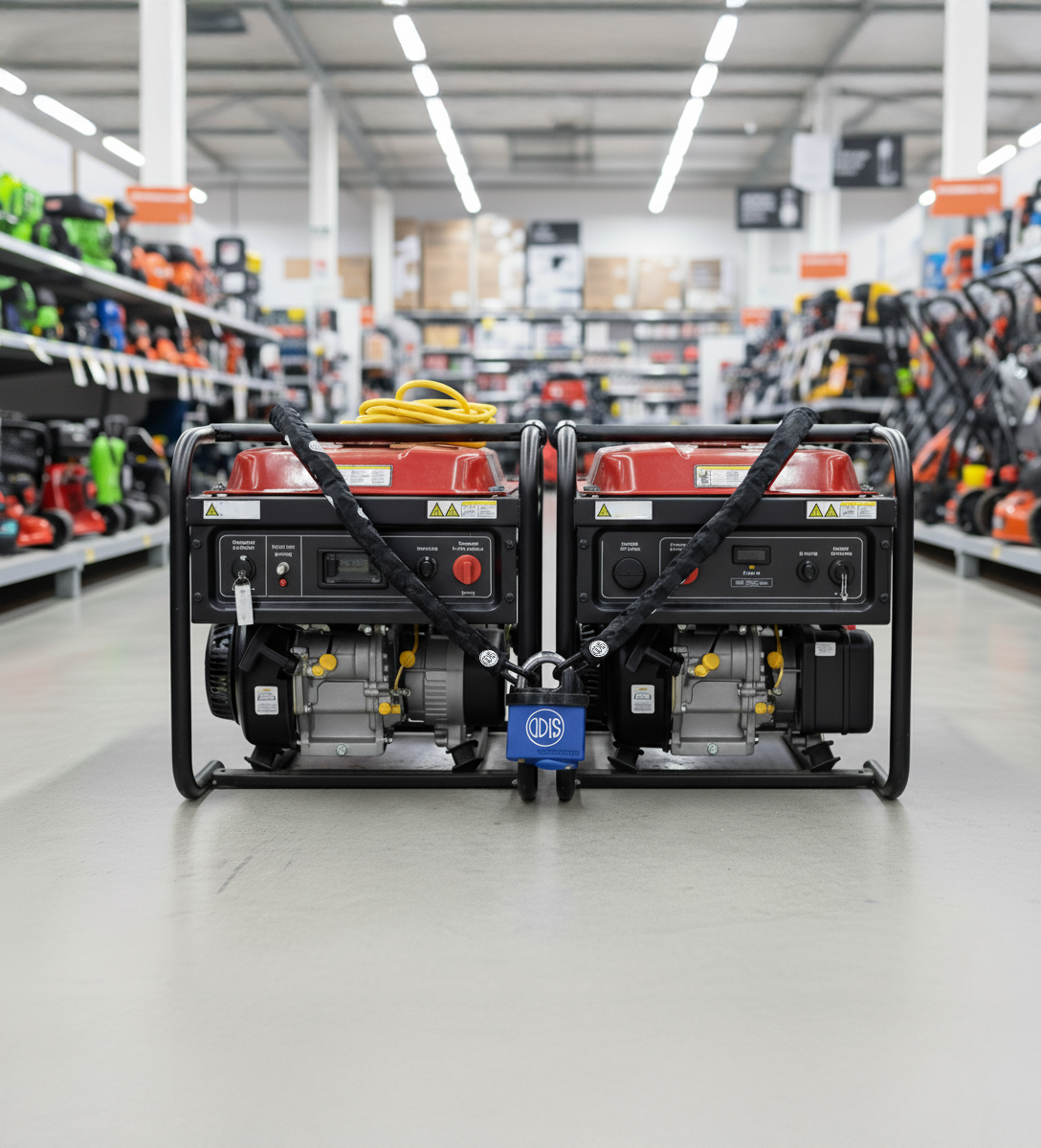 Kit Off Road: Candado Hombros 60mm + Cadena Rueda Repuesto y Cierres 10mm x 110cm