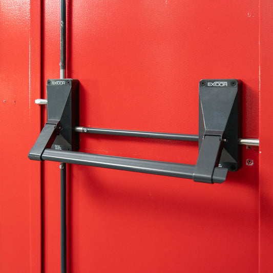 Barra Antipánico Alta Seguridad EXIDOR 704B con 4 puntos para puertas de 1 hoja