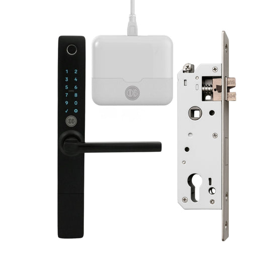 Pack Digital Compacto: Cerradura ODIS SMART 8900 + Hub + Cuerpo Embutir Compacto puertas aluminio