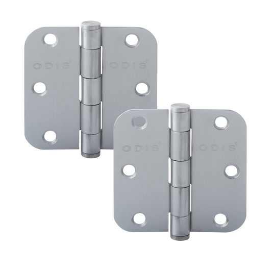 Pack 2 Bisagras Acero Inox Odis 3,5x3,5x2,5 Canto Redondo - Plata