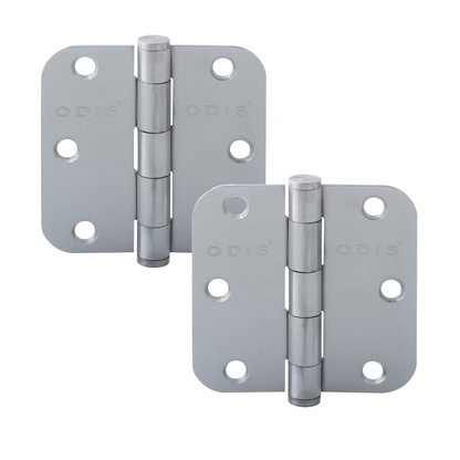 Packs 2 Bisagras Acero Odis 3,5”x3,5”x2,0mm Canto Redondo - Plata