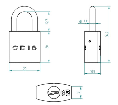 Candado Odis 120 20mm