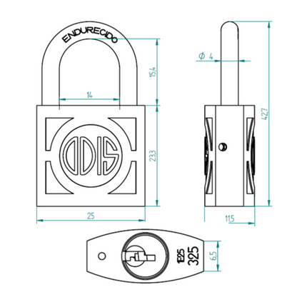 Candado Odis 325 25mm