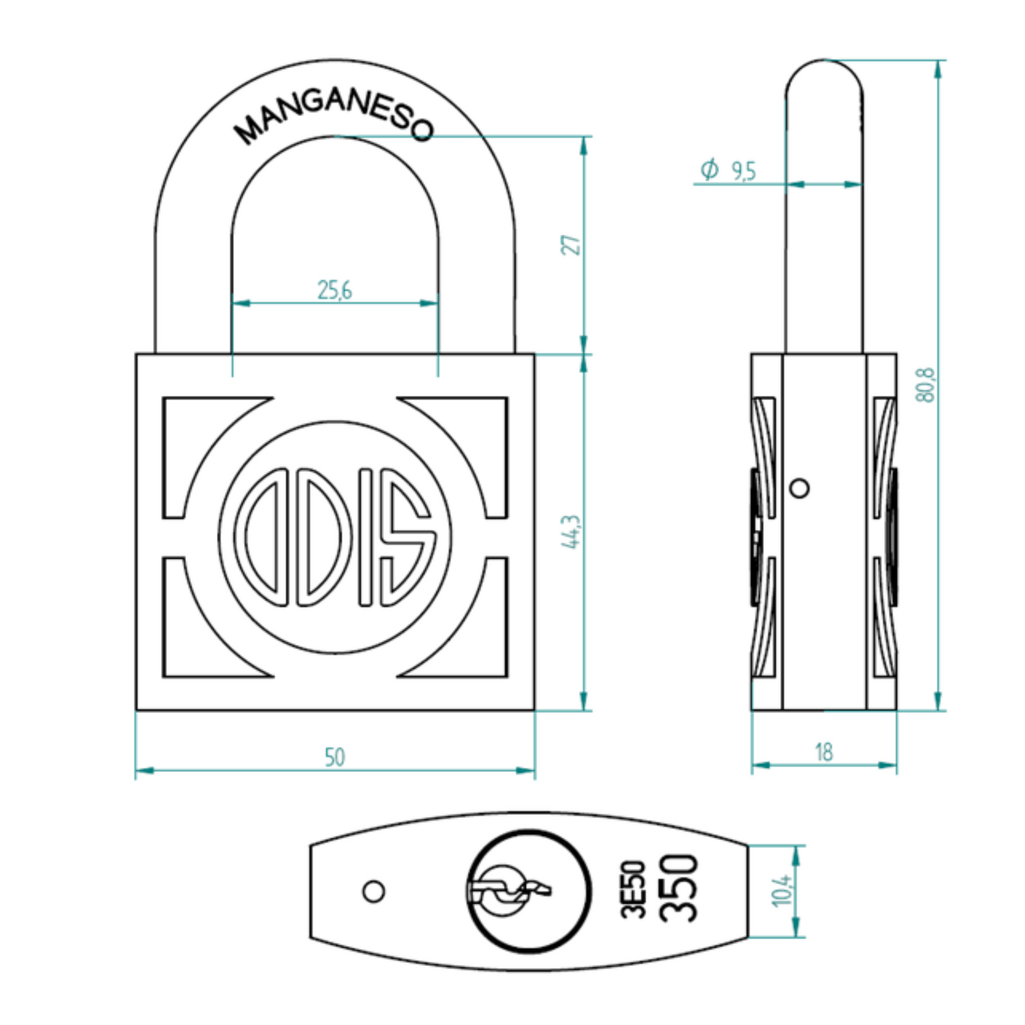 Candado Odis 350 50mm