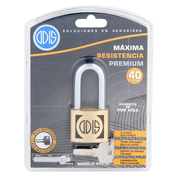 Candado Odis 440 40mm Gancho Largo