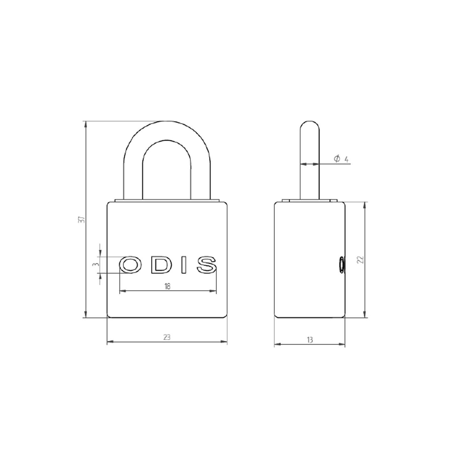 Pack 2 Candados Odis Mini Lock 20mm