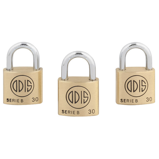 Pack 3 Candados Odis Serie B 30mm - Llaves Iguales