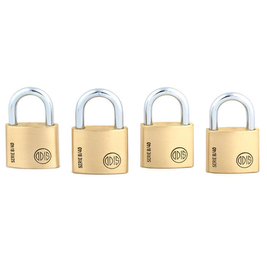 Pack 4 Candados Odis Serie B 40mm - Llaves Iguales
