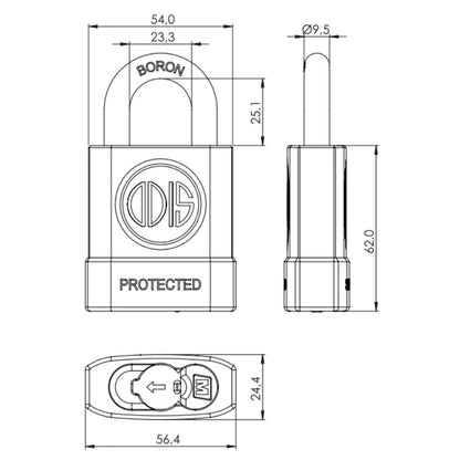 Candado Odis M50 Protected 54mm