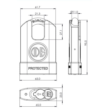 Candado Odis M60S Protected 63mm con Hombros