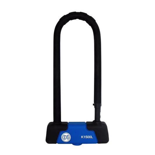 Candado Bicicleta U Lock Odis Bike K1500L 15x285mm Negro Azul Llave Mapa