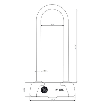 Pack Bicicleta Odis Bike Candado U Lock K1500L + Cable 10mx1,2m